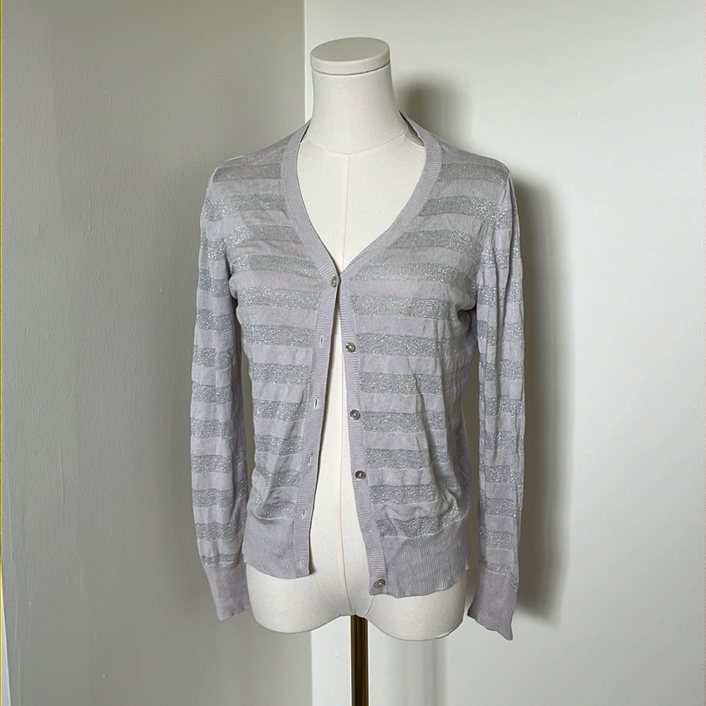 Carolyn Taylor Sparkle Stripe Cardigan